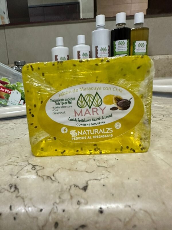 Jabón de maracuyá con chía