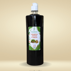 shampoo de romero ortiga y nogal con miel de abeja